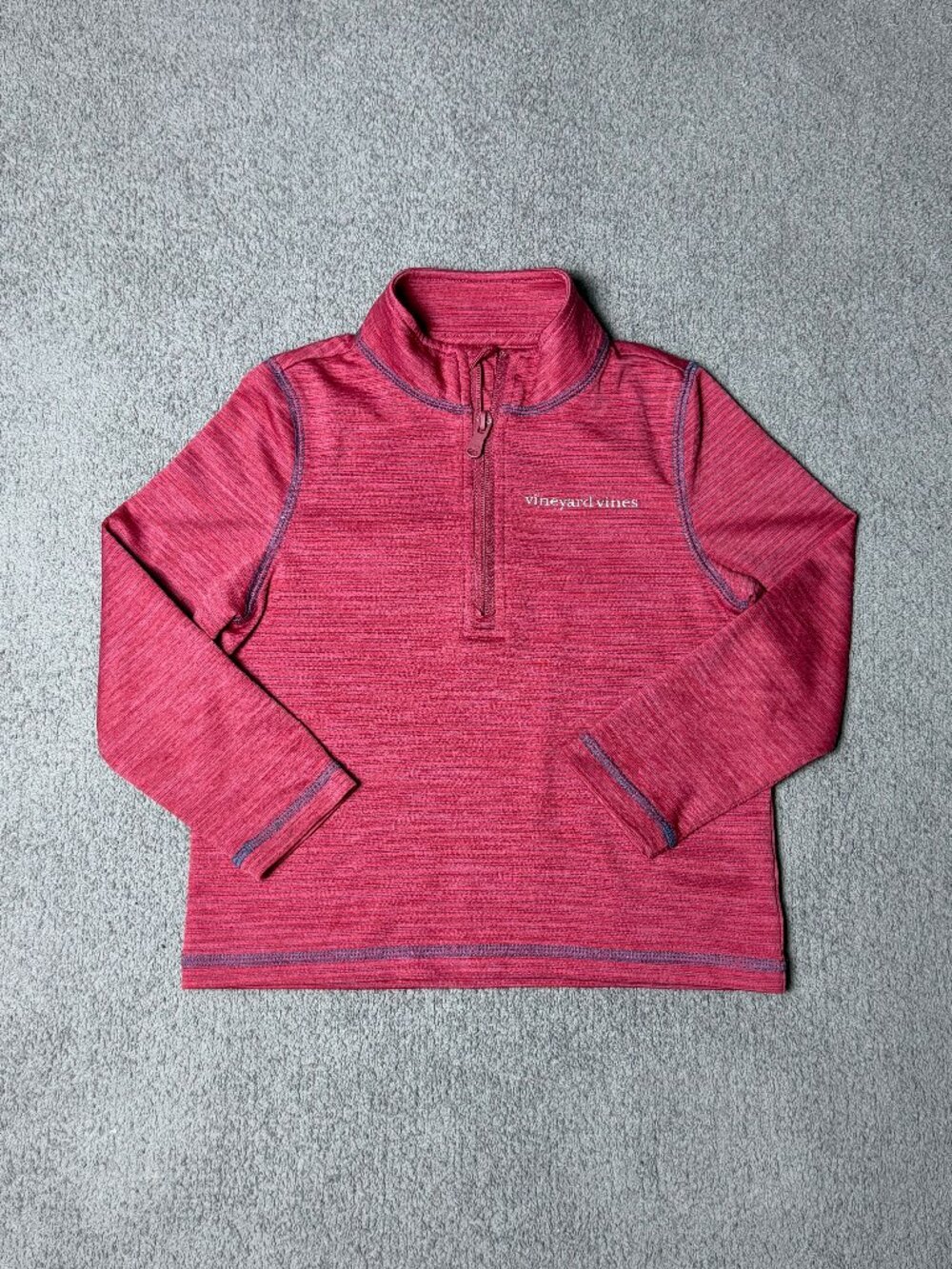 Vineyard Vines Sankaty Performance Quarter 1/4 Zip Red Pullover Boys Toddler 5